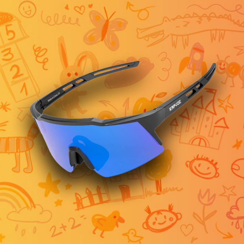 ÓCULOS DE SOL KIDRUN PRETO COM AZUL